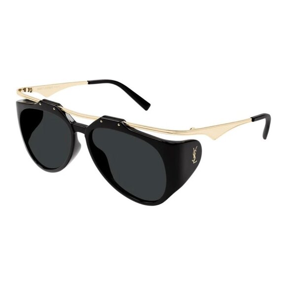 NEW SAINT LAURENT WOMEN GOLD SLM137 AMELIA 001 SUNGLASSES SL M137 AMELIA 001 - Picture 1 of 5
